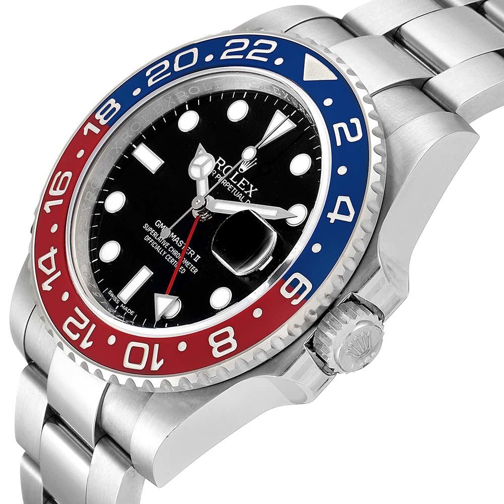ロレックス コピー GMT マスター II ホワイト ゴールド ペプシ ベゼル メンズ ウォッチ 116719 - 商品画像 6