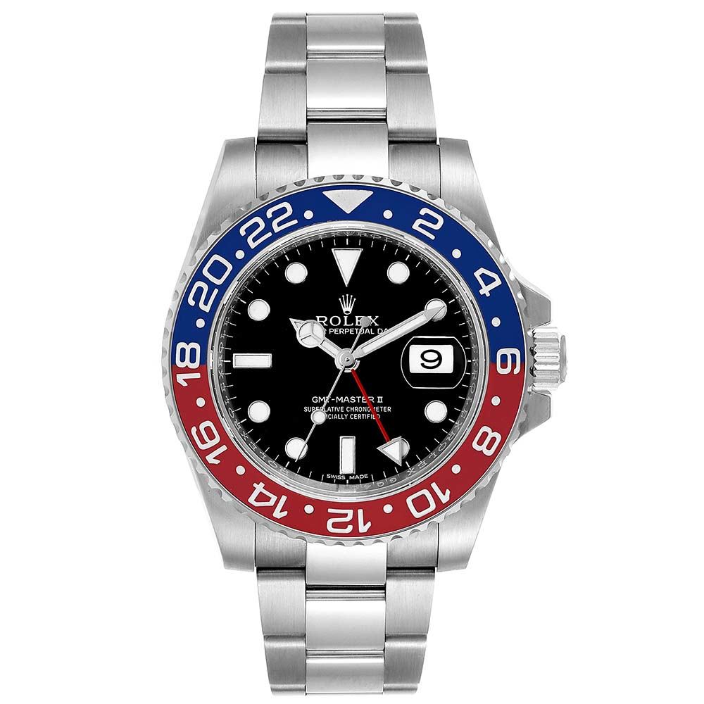 ロレックス コピー GMT マスター II ホワイト ゴールド ペプシ ベゼル メンズ ウォッチ 116719 - 商品画像 1
