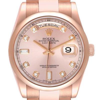 ロレックススーパーコピー プレジデント デイデイト 36 ローズゴールド ダイヤモンド メンズ ウォッチ 118205 - 商品画像 2
