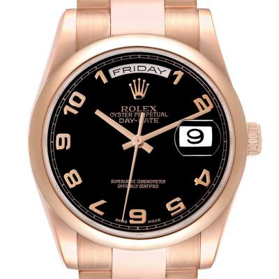ロレックススーパーコピー プレジデント デイデイト 36 ローズゴールド ブラック ダイヤル メンズ ウォッチ 118205 - 商品画像 2