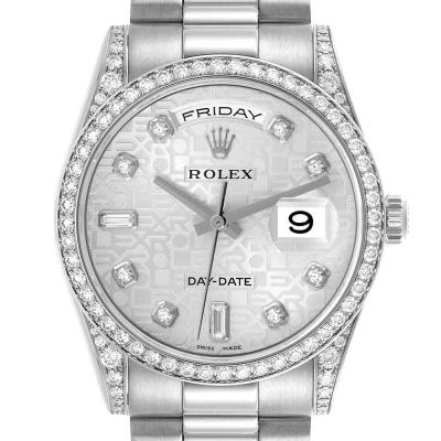 ロレックスコピー プレジデント デイデイト 18K ホワイトゴールド ダイヤモンド メンズ ウォッチ 118389 - 商品画像 2