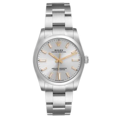ロレックス コピー オイスター・パーペチュアル34 シルバー 124200 - 商品画像 2