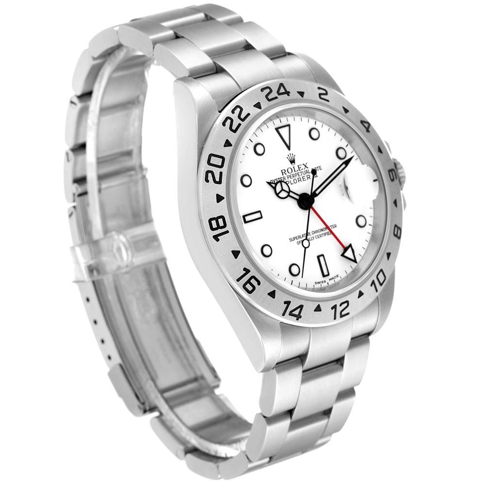 ロレックス コピー エクスプローラー II 40mm ポーラーホワイト ダイヤル スチール メンズ ウォッチ 16570 - 商品画像 4
