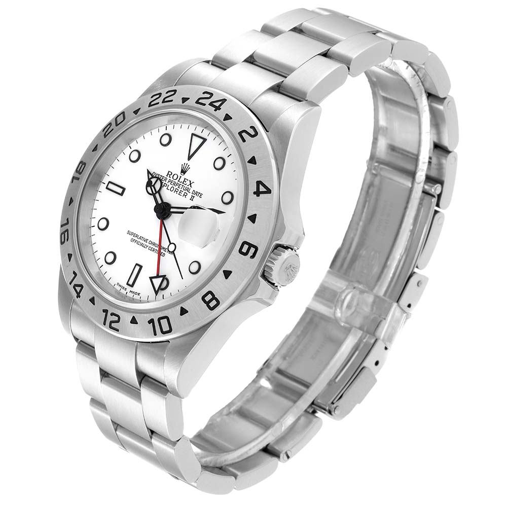 ロレックス コピー エクスプローラー II 40mm ポーラーホワイト ダイヤル スチール メンズ ウォッチ 16570 - 商品画像 10