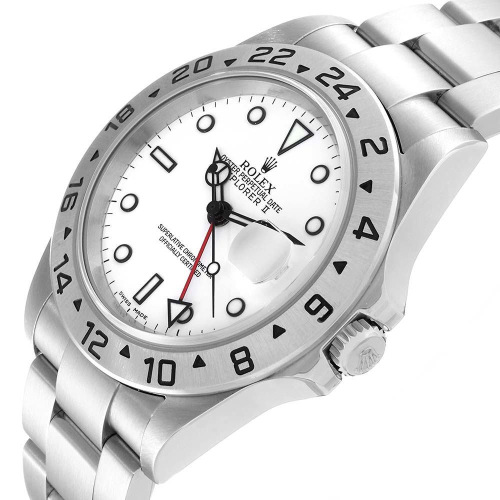ロレックス コピー エクスプローラー II 40mm ポーラーホワイト ダイヤル スチール メンズ ウォッチ 16570 - 商品画像 6