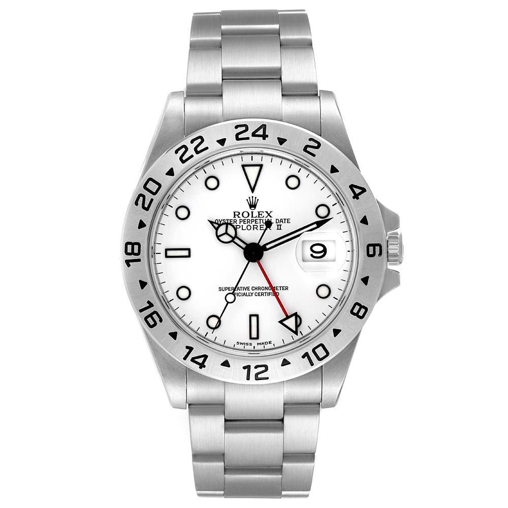 ロレックス コピー エクスプローラー II 40mm ポーラーホワイト ダイヤル スチール メンズ ウォッチ 16570 - 商品画像 1