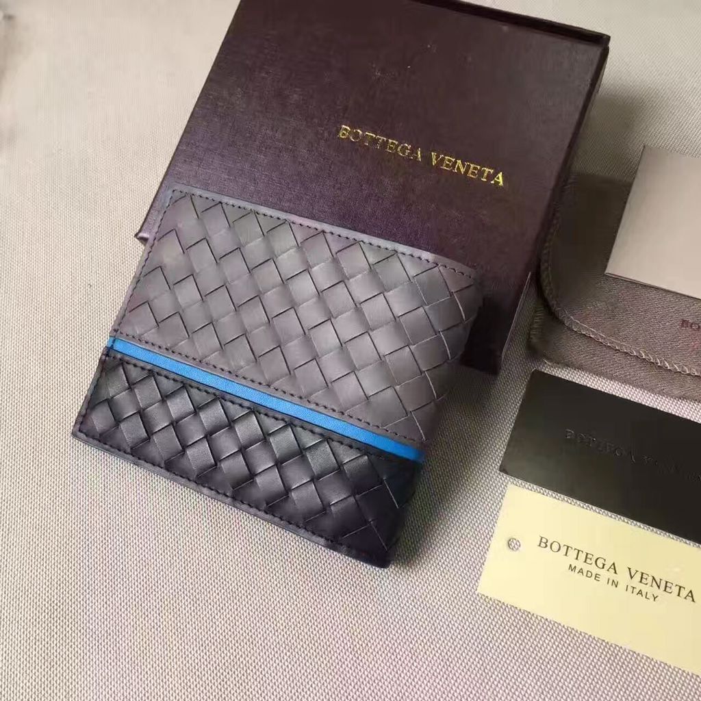 ボッテガヴェネタ/BOTTEGA VENETA 2つ折り財布 NAPPA ナッパ アルドアーズ×ネロ×ピーコック グレー系 113993 vcbb1 2060 メンズ - 商品画像 8