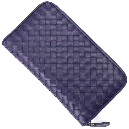 ボッテガヴェネタコピー BOTTEGA VENETA 長財布 イントレチャート 【INTRECCIATO】 アトランティックブルー 114076 V4651 4114 メンズ - 商品画像 1