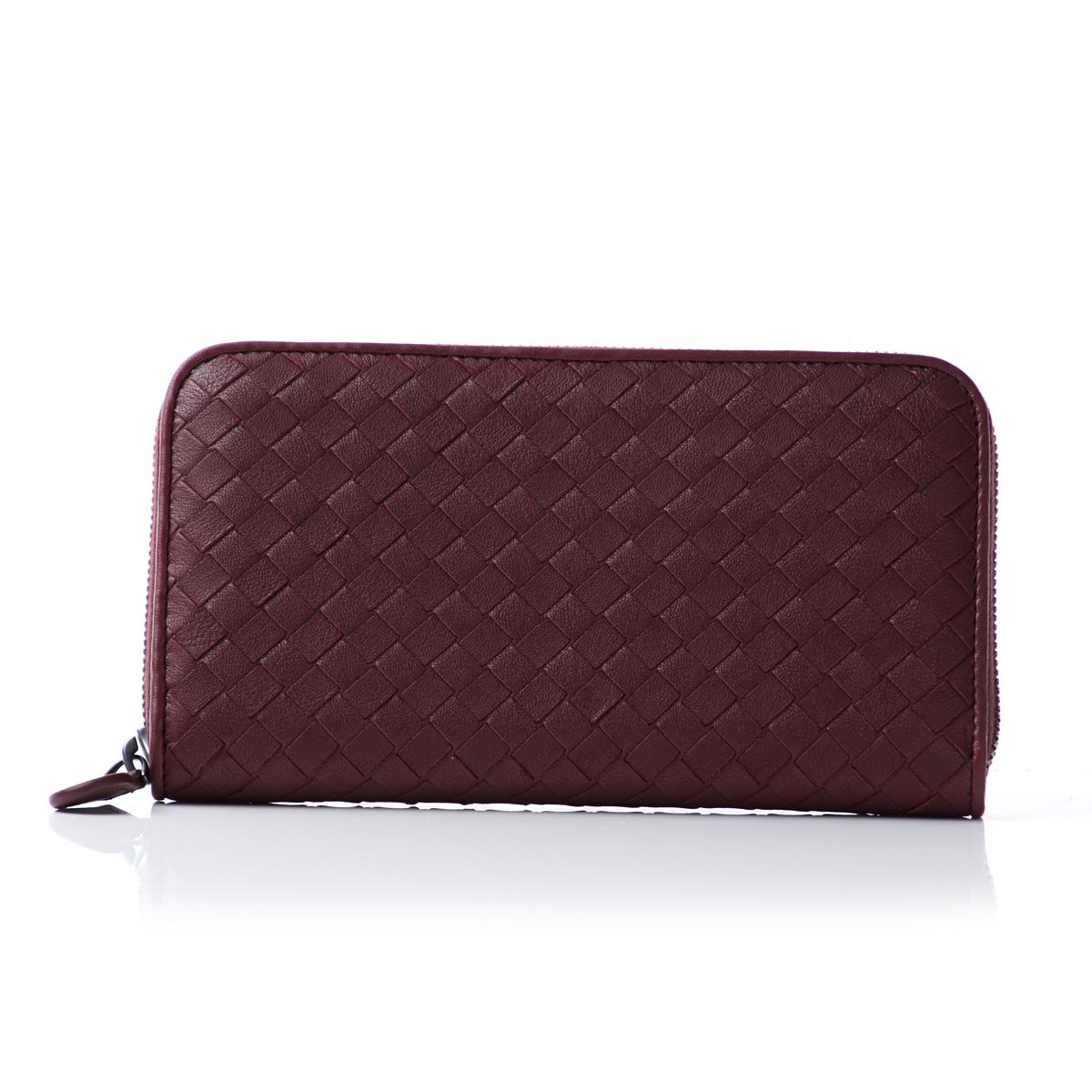 ボッテガヴェネタコピーBOTTEGA VENETA ラウンドファスナー 長財布[小銭入れ付き] WASHED LAMB バローロ レッド系 114076 vx051 2240 メンズ＆レディース - 商品画像 3