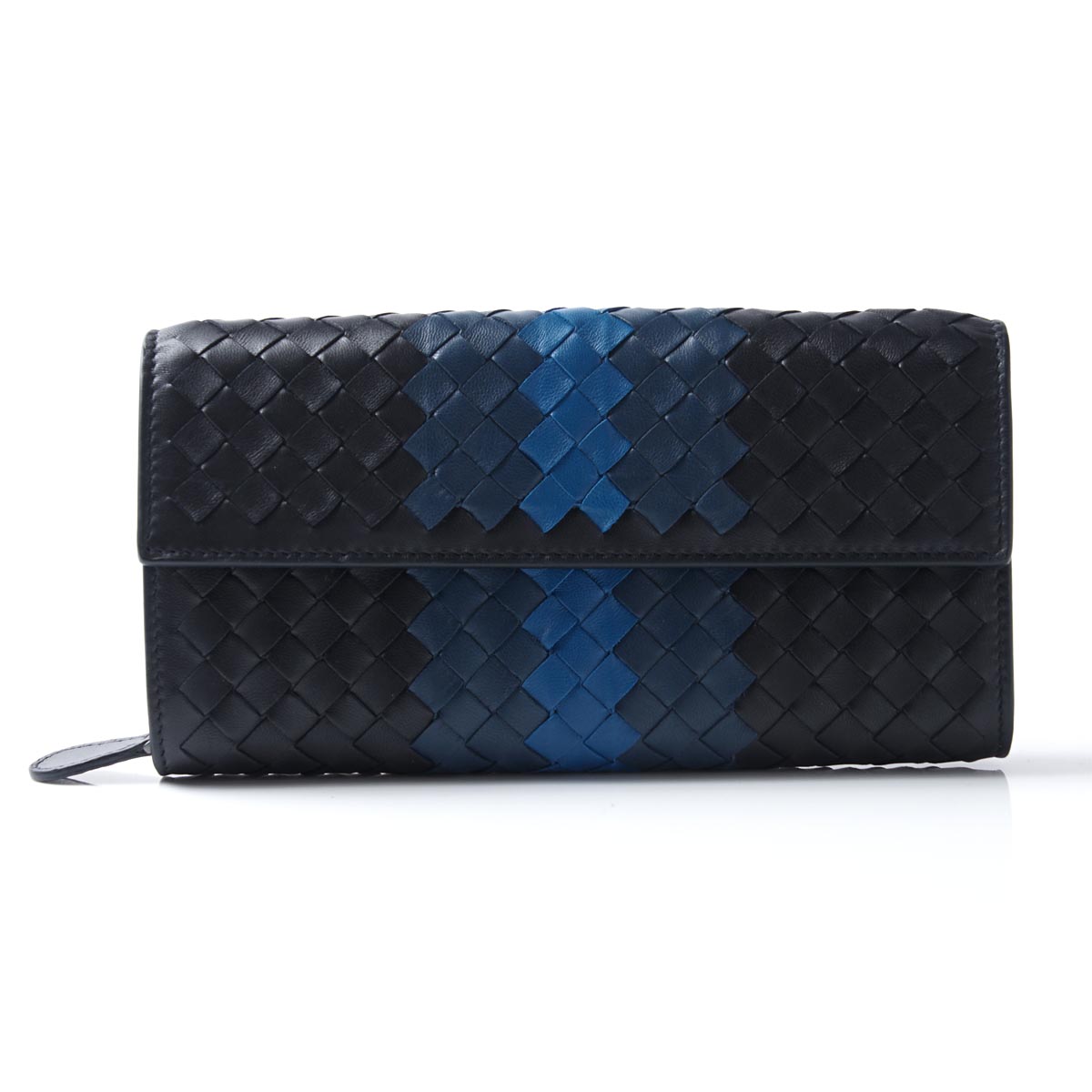 ブランドコピーボッテガヴェネタBOTTEGA VENETA 長財布[小銭入れ付き] NAPPA トルマリン×パシフィック×ピーコック ブルー系 150509 vcb41 4079 レディース - 商品画像 3