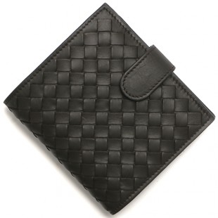 ボッテガヴェネタスーパーコピー BOTTEGA VENETA 二つ折財布 イントレチャート エスプレッソブラウン&ブラック 195432 VT194 2066 メンズ レディース - 商品画像 2
