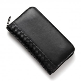 ボッテガヴェネタコピーBOTTEGA VENETA ラウンドファスナー 長財布[小銭入れ付き] MATT NERO ブラック系 344679 vm403 1000 メンズ＆レディース - 商品画像 2