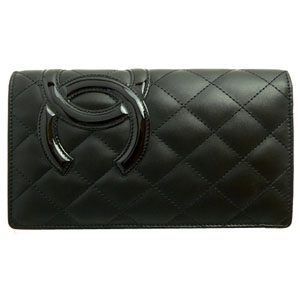 シャネルスーパーコピーCHANEL 長財布 カンボンライン レザー ココマーク入り キルティング ブラック+ピンク A26717 Y03880 C2054 - 商品画像 6