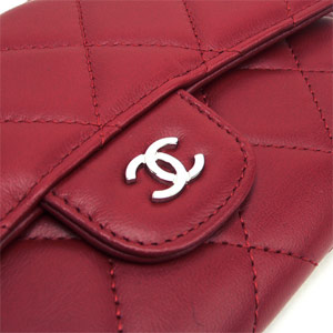 シャネルコピー 長財布 CHANEL 三つ折り ココマーク キルティング ラムレザー/マトラッセ ルージュレッド/ROUGR RED A31506 - 商品画像 5