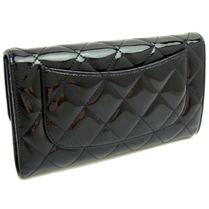 シャネルスーパーコピーCHANEL 長財布 三つ折り ココマーク パテント キルティングレザー/マトラッセ ブラック A31506 - 商品画像 7