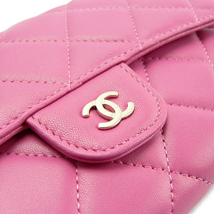 シャネル財布スーパーコピーCHANEL シャネル 三つ折り マトラッセ キルティング ラムレザー フューシャピンク A31506 LAMB FUXIA PINK - 商品画像 5