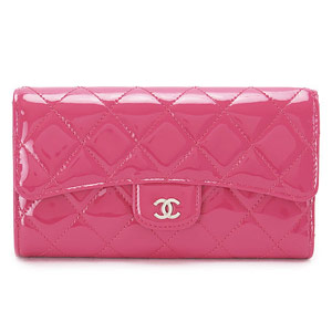 シャネルスーパーコピー財布 CHANEL シャネル 三つ折り マトラッセ キルティング パテントレザー ピンク A31506 PATENT PK/SV - 商品画像 6