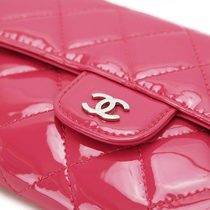 シャネルスーパーコピー財布 CHANEL シャネル 三つ折り マトラッセ キルティング パテントレザー ピンク A31506 PATENT PK/SV - 商品画像 5