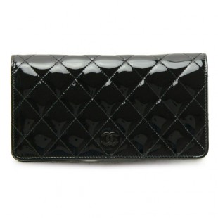 シャネルスーパーコピー 長財布 CHANEL シャネル 財布 二つ折り ココマーク パテント キルティングレザー マトラッセ ブラック A31509 - 商品画像 2