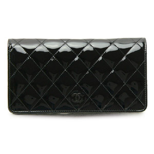 シャネルスーパーコピー 長財布 CHANEL シャネル 財布 二つ折り ココマーク パテント キルティングレザー マトラッセ ブラック A31509 - 商品画像 4