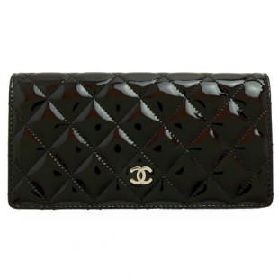 シャネル CHANEL 長財布 二つ折り ココマーク パテント キルティングレザー マトラッセ ブラック A31509 - 商品画像 2
