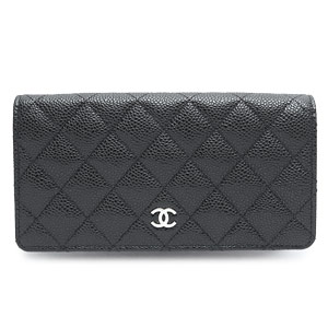 シャネル財布コピーCHANEL 二つ折り ココマーク キルティング キャビアスキン ブラック×ボルドー/SV A31509 CAVIAR BLACK - 商品画像 6