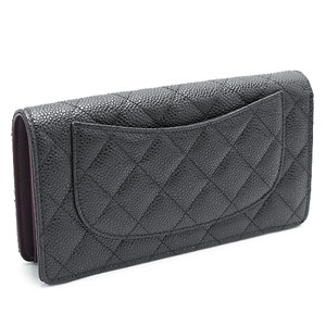 シャネル財布コピーCHANEL 二つ折り ココマーク キルティング キャビアスキン ブラック×ボルドー/SV A31509 CAVIAR BLACK - 商品画像 7
