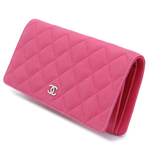 シャネル財布スーパーコピーCHANEL 二つ折り ココマーク キルティング マットキャビアレザー ローズ A31509 Y07525 0A057 - 商品画像 3