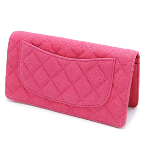 シャネル財布スーパーコピーCHANEL 二つ折り ココマーク キルティング マットキャビアレザー ローズ A31509 Y07525 0A057 - 商品画像 7