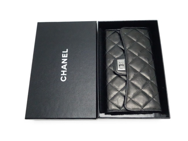 スーパーコピーシャネル CHANEL 財布 3つ折長サイフ マトラッセ 2.55 ヴィンテージカーフ 黒/A35298 - 商品画像 8