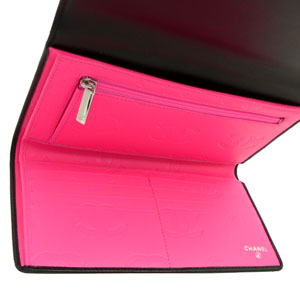 シャネルスーパーコピー財布 二つ折り カンボンライン レザー ココマーク キルティングA46645 ブラック×ピンク/訳あり01 - 商品画像 5