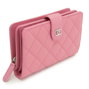 シャネル 長財布 CHANEL シャネル 財布 二つ折り マトラッセ キルティング レザー/ラム ROSE/ローズピンク A48667 - 商品画像 3