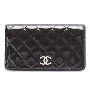 シャネル CHANEL 長財布コピー 二つ折り ブリリアントライン キルティング マトラッセ パテントレザー ブラックA48691 PATENT BK/SV - 商品画像 2