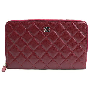 シャネルコピーCHANEL 長財布 ラウンドファスナー キャビアスキン/CAVIAR ココマーク キルティング マトラッセ ルージュレッド/ROUGE RED A4898 - 商品画像 6