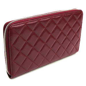 シャネルコピーCHANEL 長財布 ラウンドファスナー キャビアスキン/CAVIAR ココマーク キルティング マトラッセ ルージュレッド/ROUGE RED A4898 - 商品画像 7