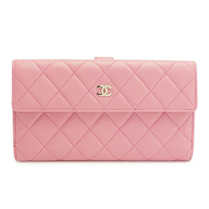 シャネル財布コピーCHANEL Wホックフラップ マトラッセ レザー キルティング ライトピンク A48983 - 商品画像 6