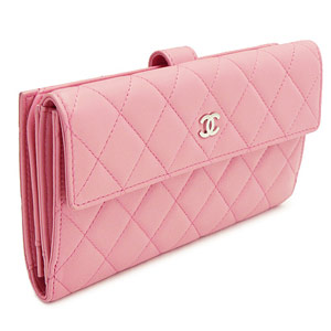 シャネル財布コピーCHANEL Wホックフラップ マトラッセ レザー キルティング ライトピンク A48983 - 商品画像 3