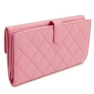 シャネル財布コピーCHANEL Wホックフラップ マトラッセ レザー キルティング ライトピンク A48983 - 商品画像 7
