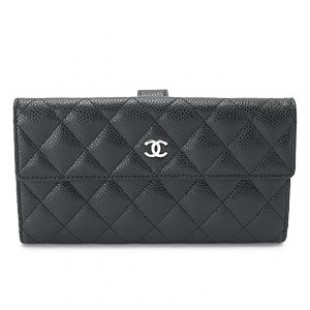 コピーシャネル財布 CHANEL Wホック マトラッセ キルティング キャビア レザー ブラック A48983 - 商品画像 2