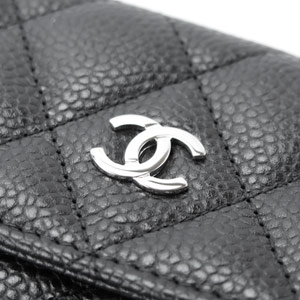 コピーシャネル財布 CHANEL Wホック マトラッセ キルティング キャビア レザー ブラック A48983 - 商品画像 5