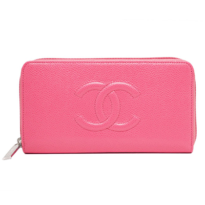 シャネル財布コピー ステッチＣＣキャビアスキン ジップウォレット ピンク/SV ラウンドファスナー財布 A50071 CHANEL - 商品画像 7