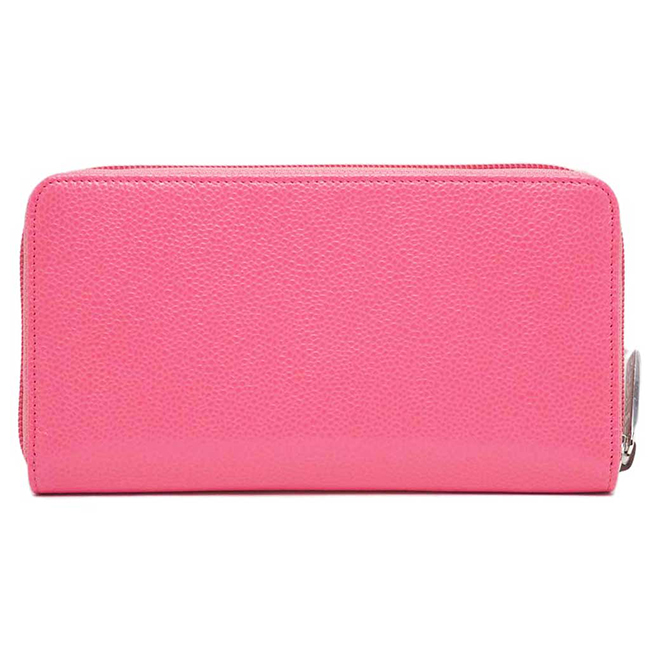 シャネル財布コピー ステッチＣＣキャビアスキン ジップウォレット ピンク/SV ラウンドファスナー財布 A50071 CHANEL - 商品画像 4