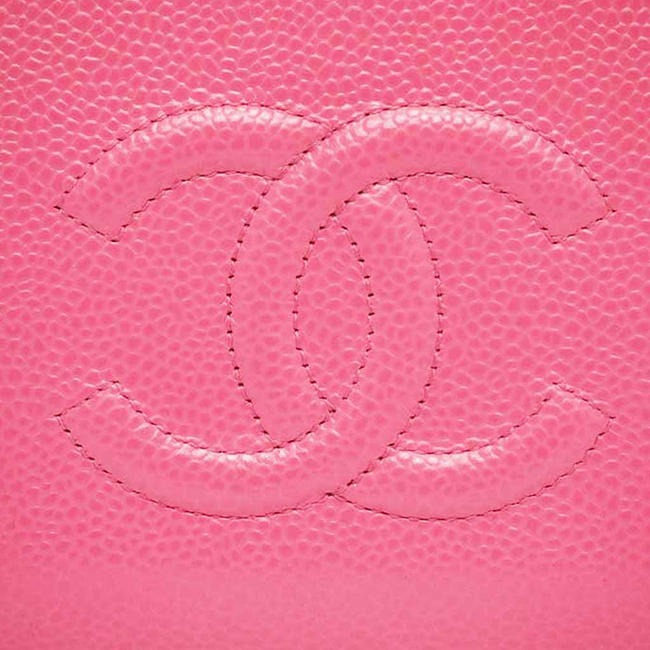 シャネル財布コピー ステッチＣＣキャビアスキン ジップウォレット ピンク/SV ラウンドファスナー財布 A50071 CHANEL - 商品画像 8