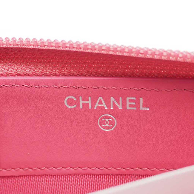 シャネル財布コピー ステッチＣＣキャビアスキン ジップウォレット ピンク/SV ラウンドファスナー財布 A50071 CHANEL - 商品画像 3