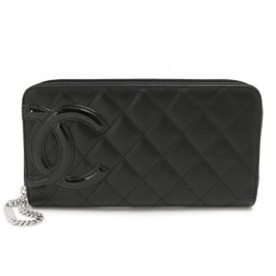 CHANELスーパーコピーシャネル 財布 ラウンドファスナー カンボンライン レザー ココマーク キルティング ブラック×ピンク A50078 Y03880 C2054/BKBKPK - 商品画像 2