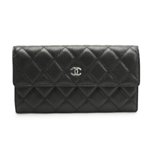 シャネルコピー 財布 CHANEL シャネル 二つ折りフラップ キャビアスキン キルティング マトラッセ レザー ブラック×ボルドー A50096 - 商品画像 6
