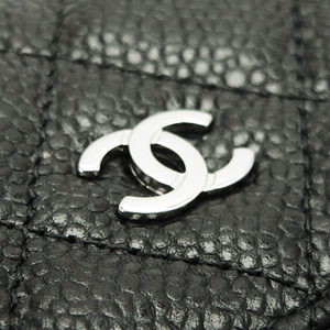シャネルコピー 財布 CHANEL シャネル 二つ折りフラップ キャビアスキン キルティング マトラッセ レザー ブラック×ボルドー A50096 - 商品画像 5