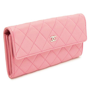 シャネル財布コピーCHANEL 二つ折りフラップ キルティング マトラッセ レザー ローズピンク A50096 - 商品画像 3