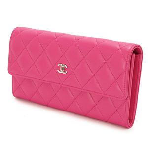 シャネルコピーCHANEL 財布 二つ折りフラップ マトラッセ ラムレザー ピンク A50096 LAMB PINK - 商品画像 3
