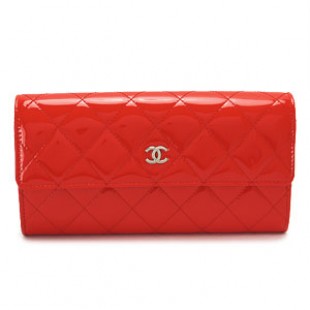 シャネルコピー財布 CHANEL 二つ折りフラップ パテントレザー キルティング マトラッセ レッド A50096 PATE RDSV - 商品画像 2